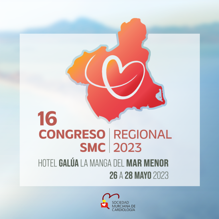 Del 26 al 28 de mayo, celebramos el XVI Congreso Regional Sociedad Murciana de Cardiología